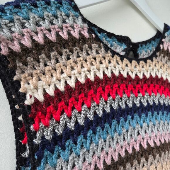 Proche Studio NEW Baby Alpaca Crochet Knit Sleeveless Tunic Sweater Top Large - Picture 4 of 8